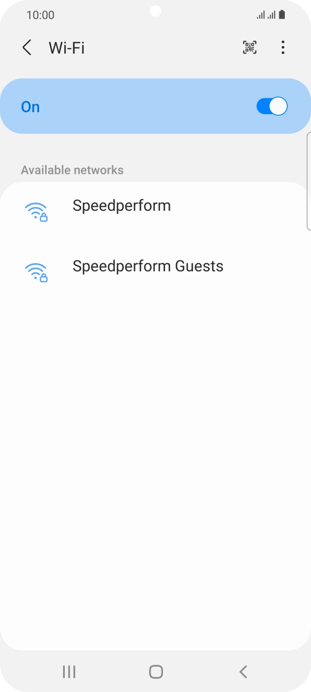 Press the required WiFi network. Press the required WiFi network.