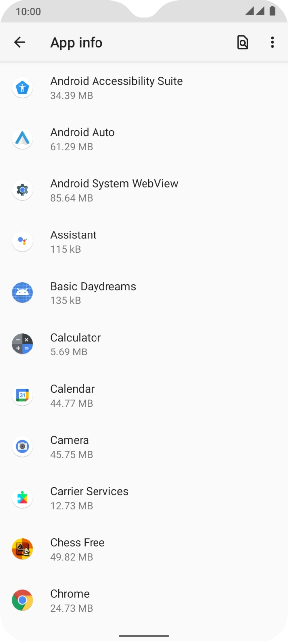 Press the required app.