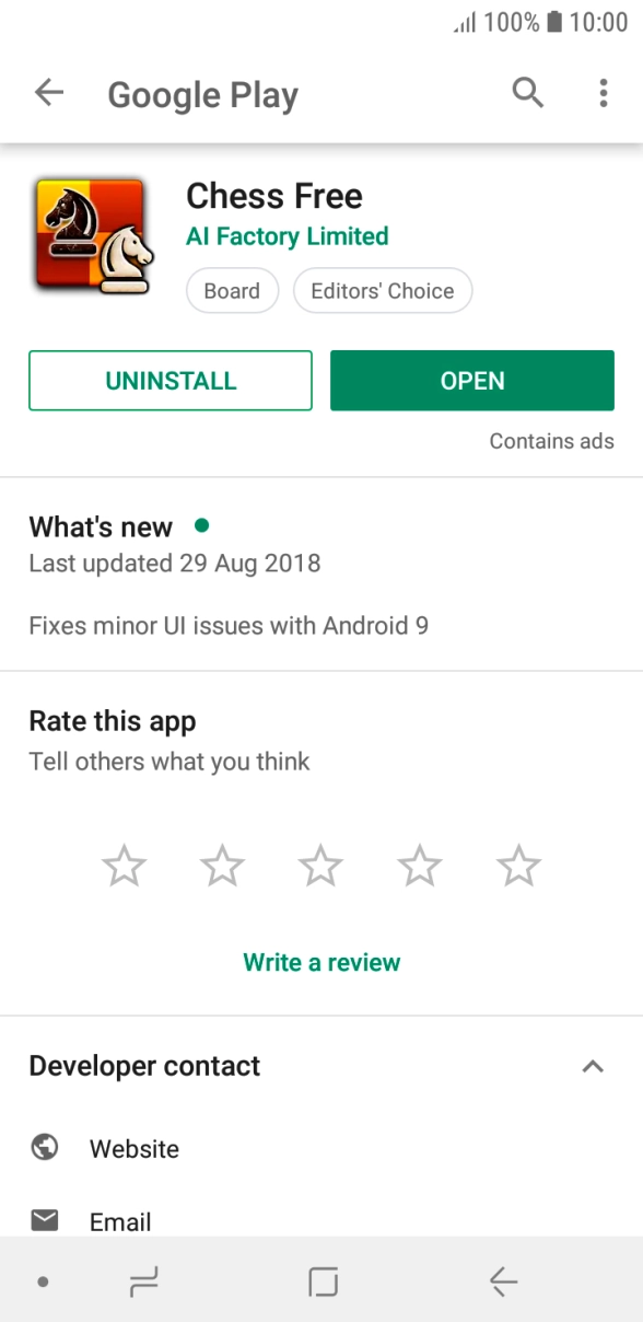 Press UNINSTALL.