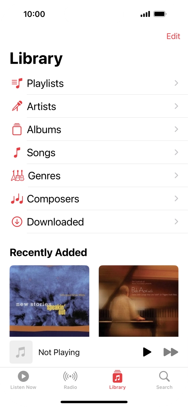 Press Playlists.