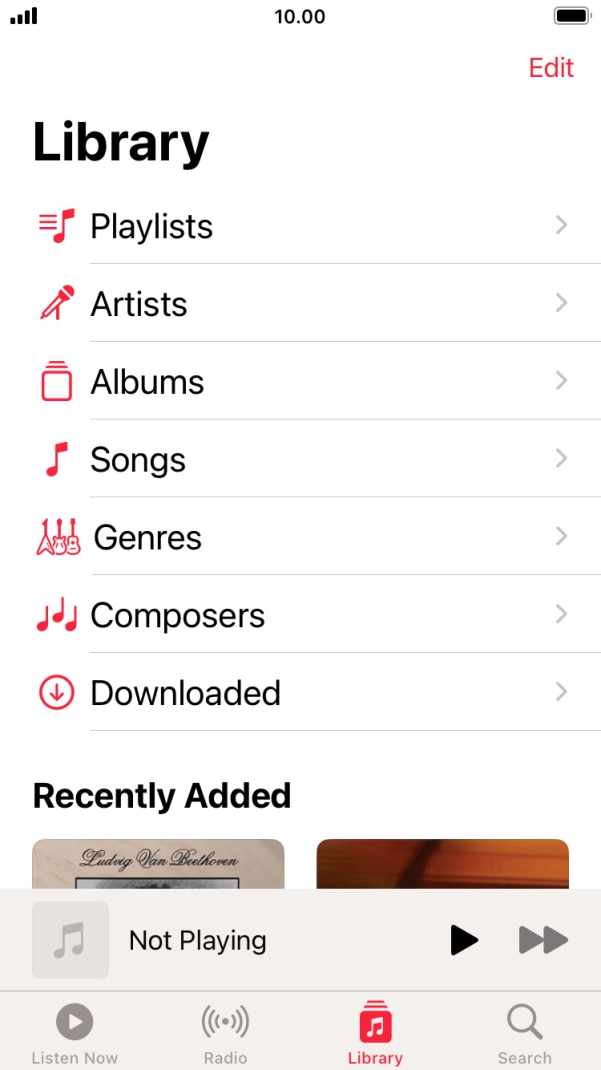 Press Playlists.