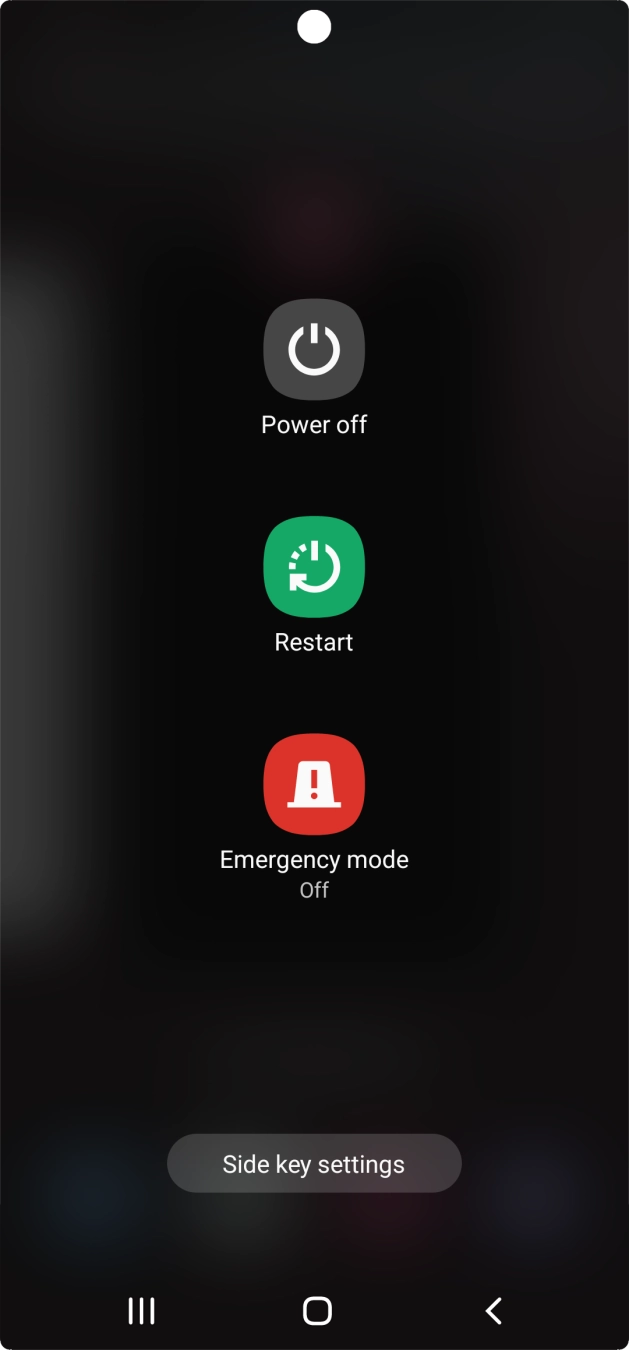 Press Power off.