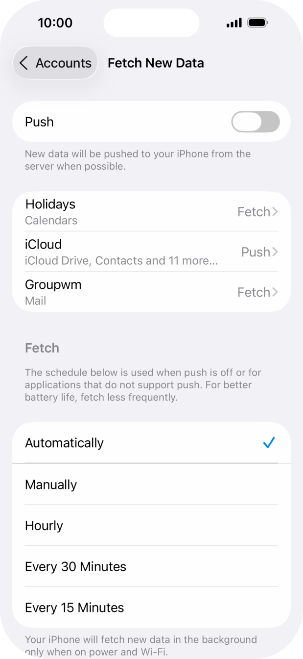 If you turn off the function, press the required setting. If you turn off the function, press the required setting.