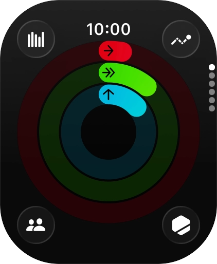Press the Digital Crown to return to the home screen. Press the Digital Crown to return to the home screen.