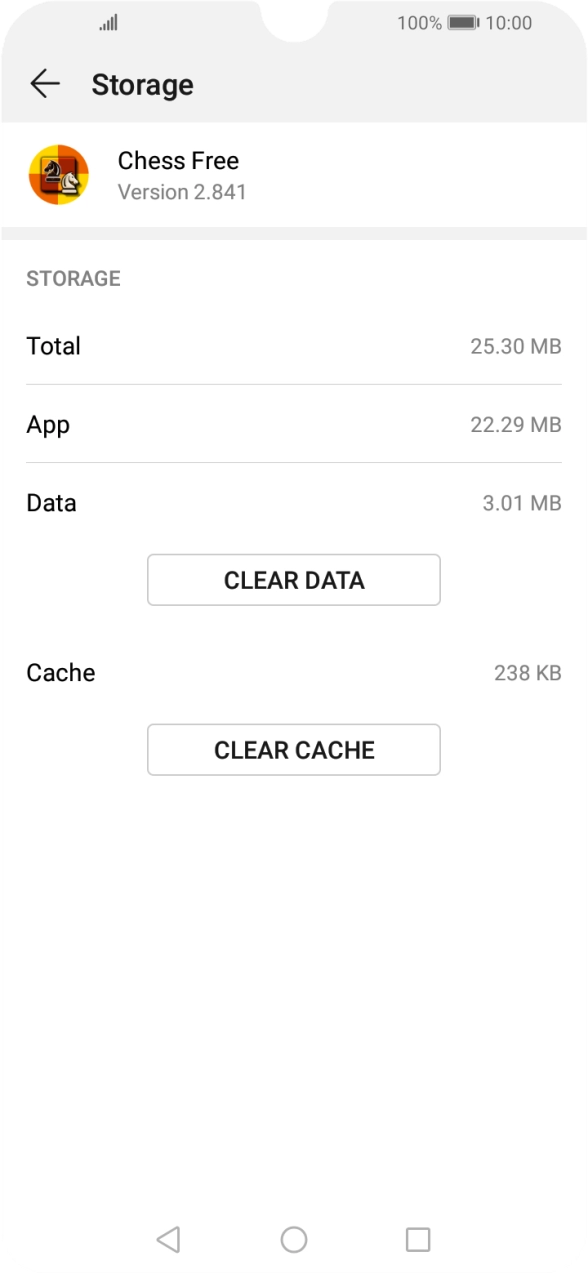 Press CLEAR CACHE.