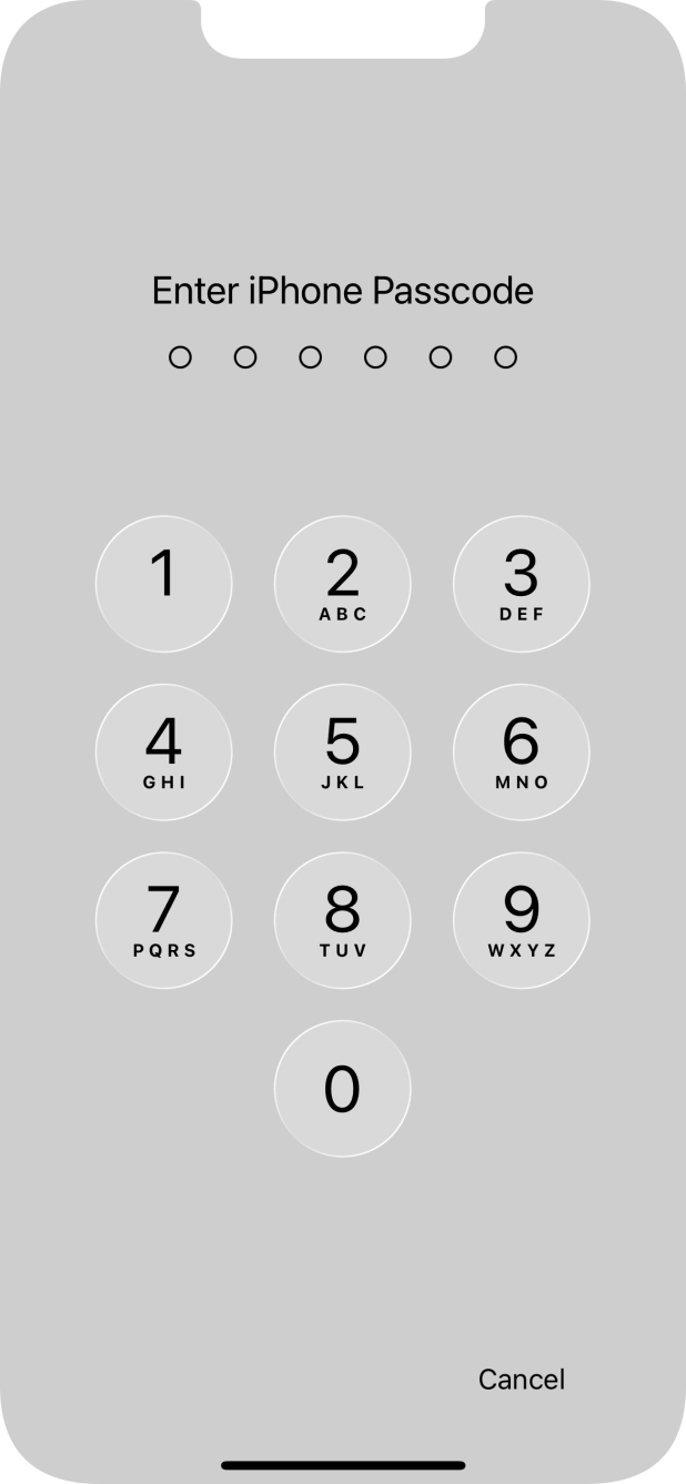 Use the lock code you created. The app is now locked.