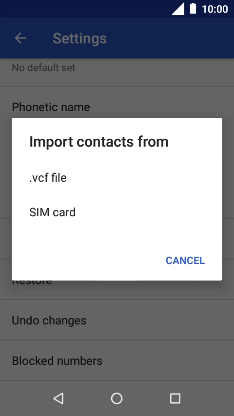 Press SIM card.
