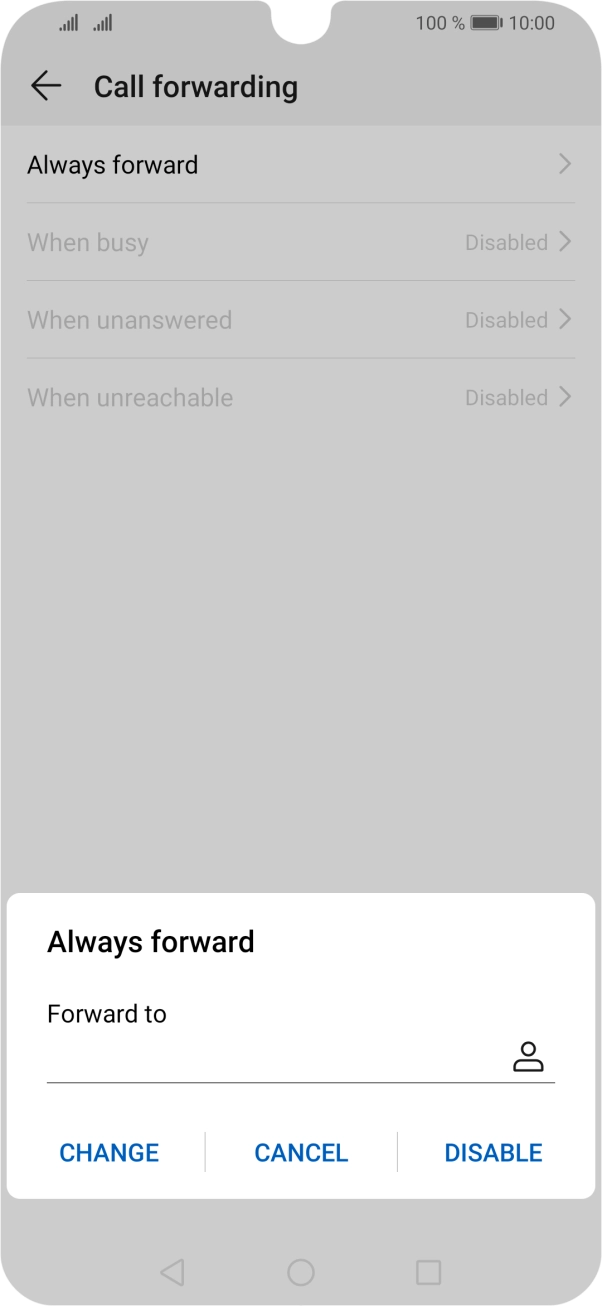 Press DISABLE.