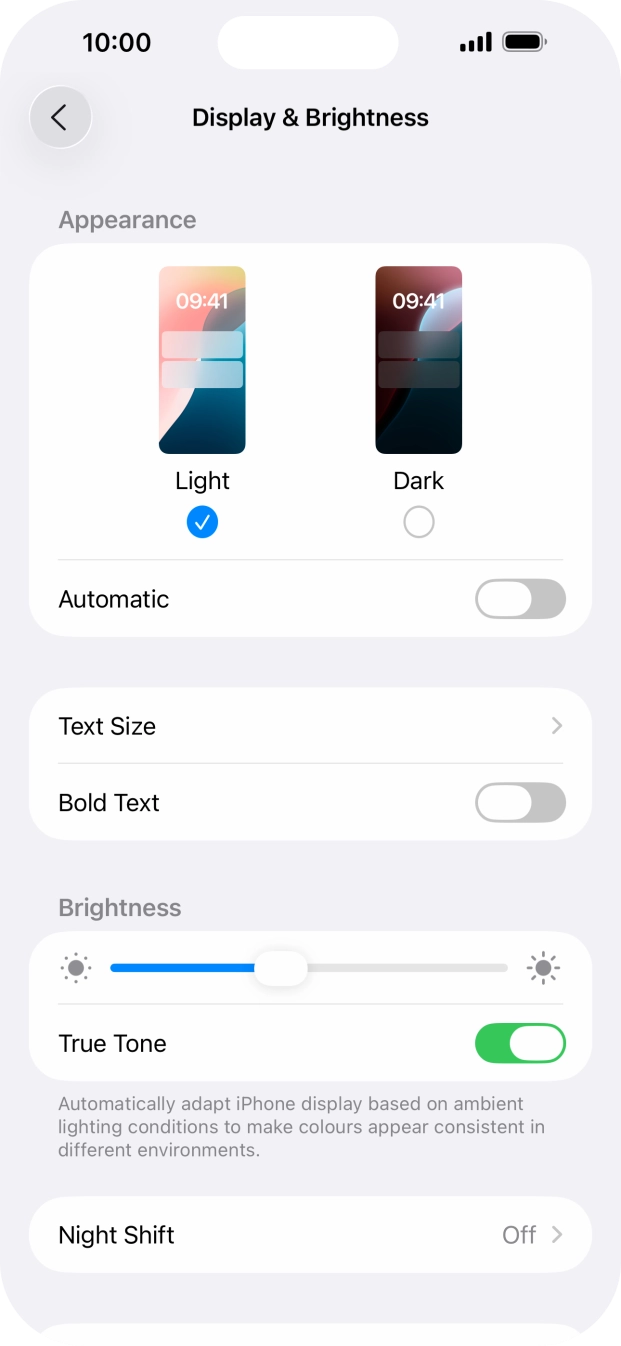Press Dark.