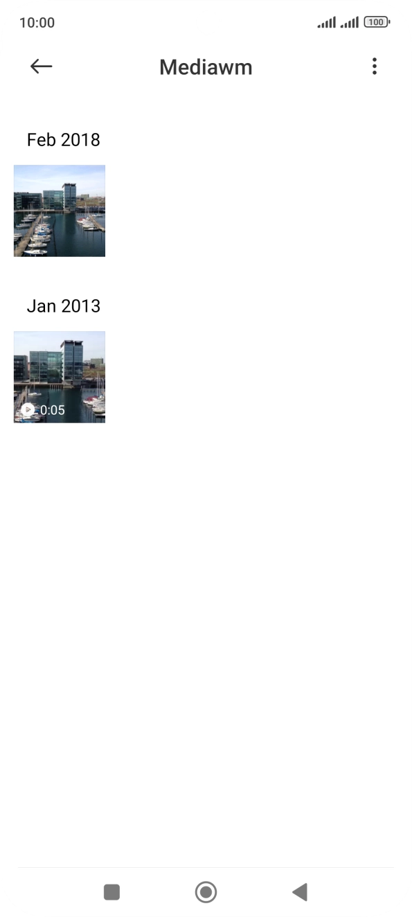 Press and hold any picture or video clip. Press and hold any picture or video clip.