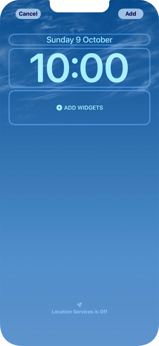 To customise the way the lock screen date is displayed, press the date widget and follow the instructions on the screen to select the required widget display mode.