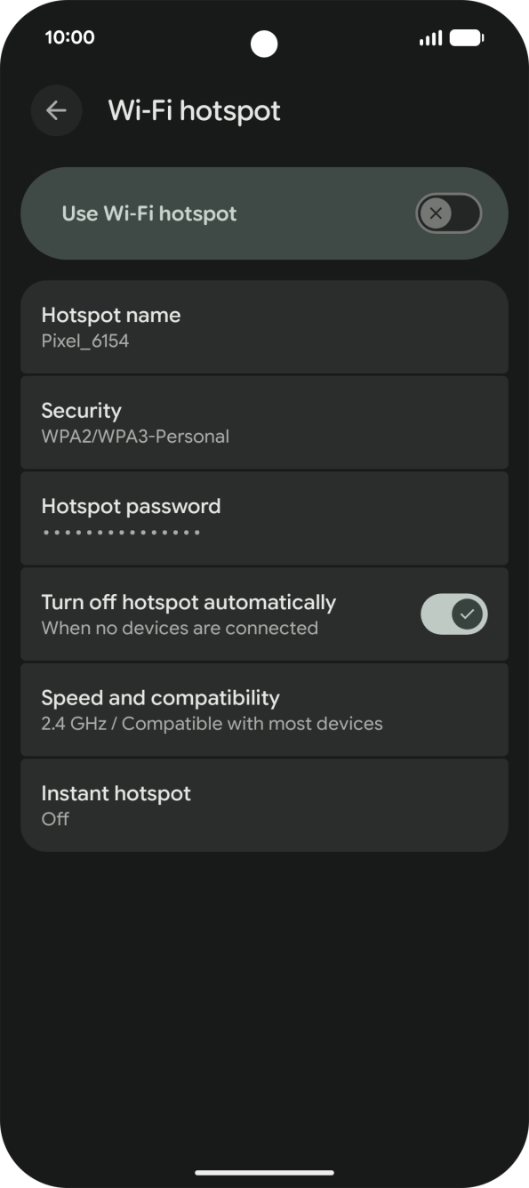 Press Hotspot name. Press Hotspot name.