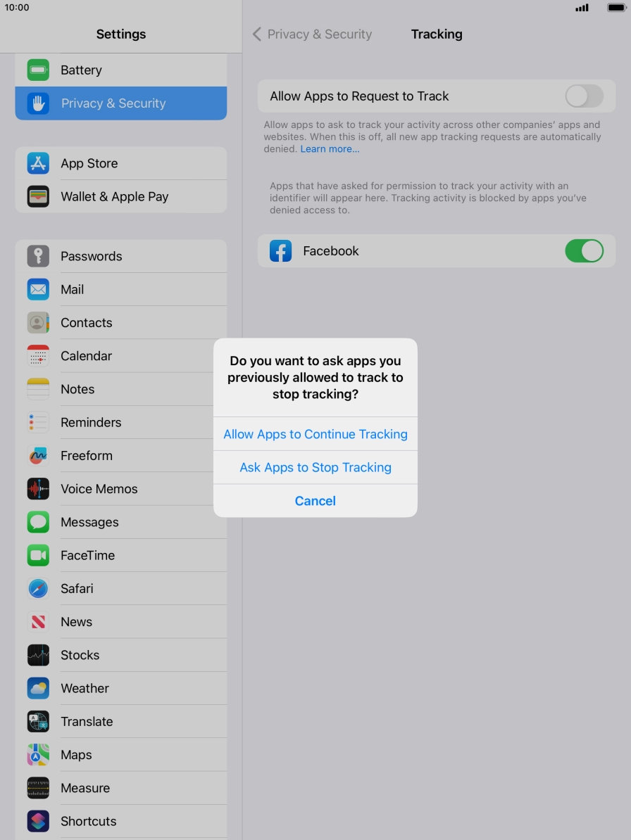 If you turn off the function, press the required setting.
