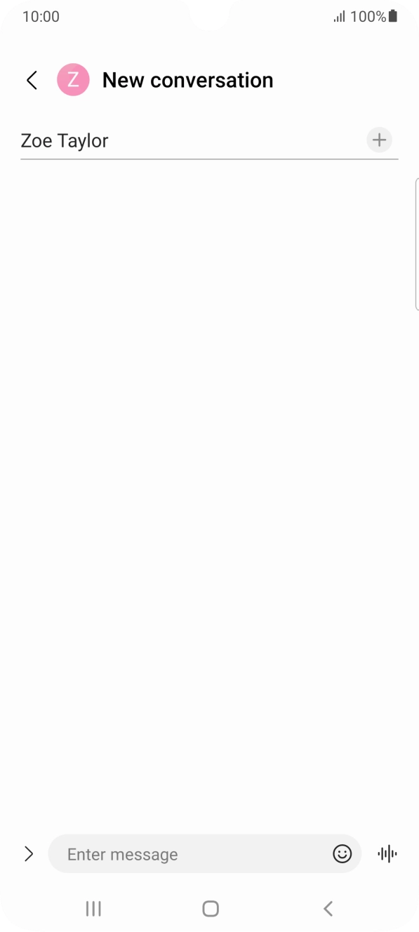 Press the text input field and write the text for your text message. Press the text input field and write the text for your text message.
