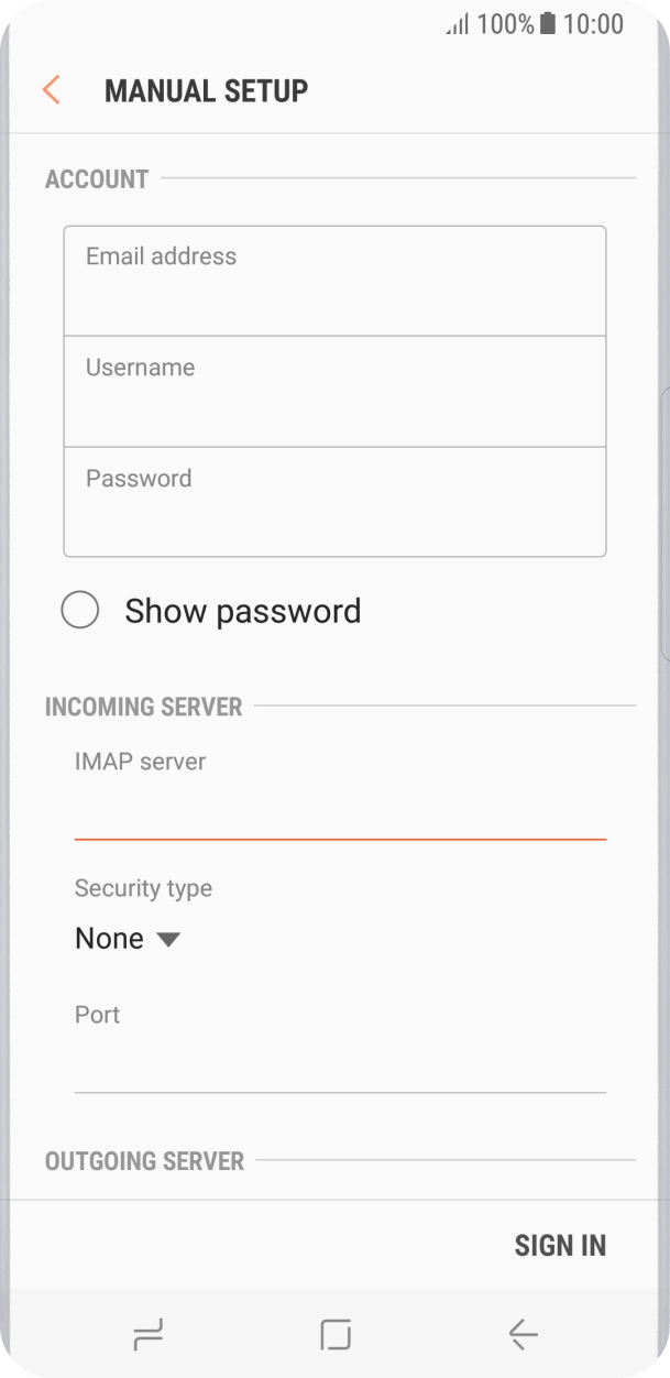Press the drop down list below 'Security type'.