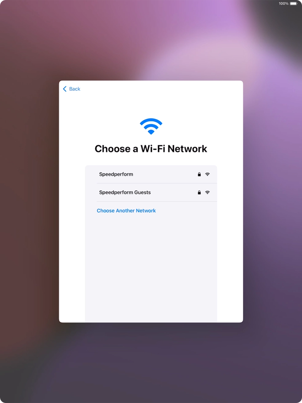 Press the required WiFi network.