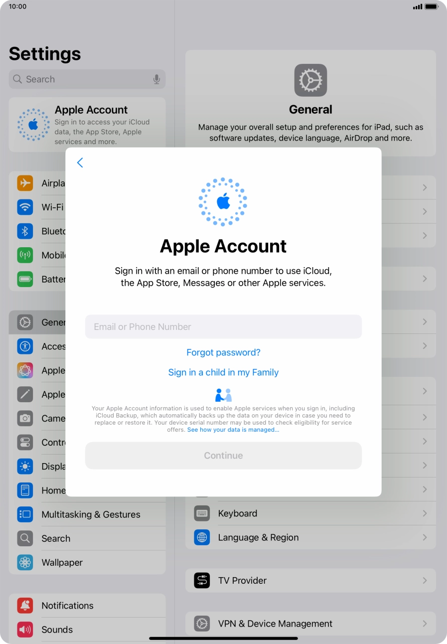 Press Email or Phone Number and key in the username for your Apple ID. Press Email or Phone Number and key in the username for your Apple ID.