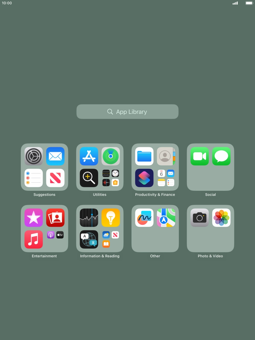 Press the required app. Press the required app.