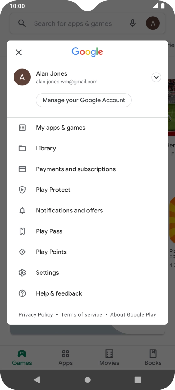 Press My apps & games.