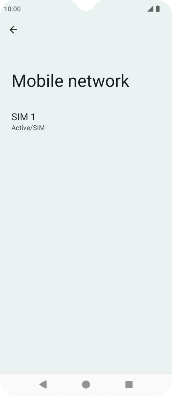 Press the name of the SIM. Press the name of the SIM.