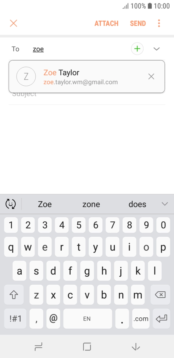 Press the required contact.