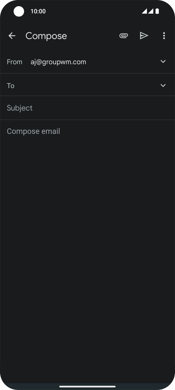 Press To and key in the first letters of the recipient's name.
