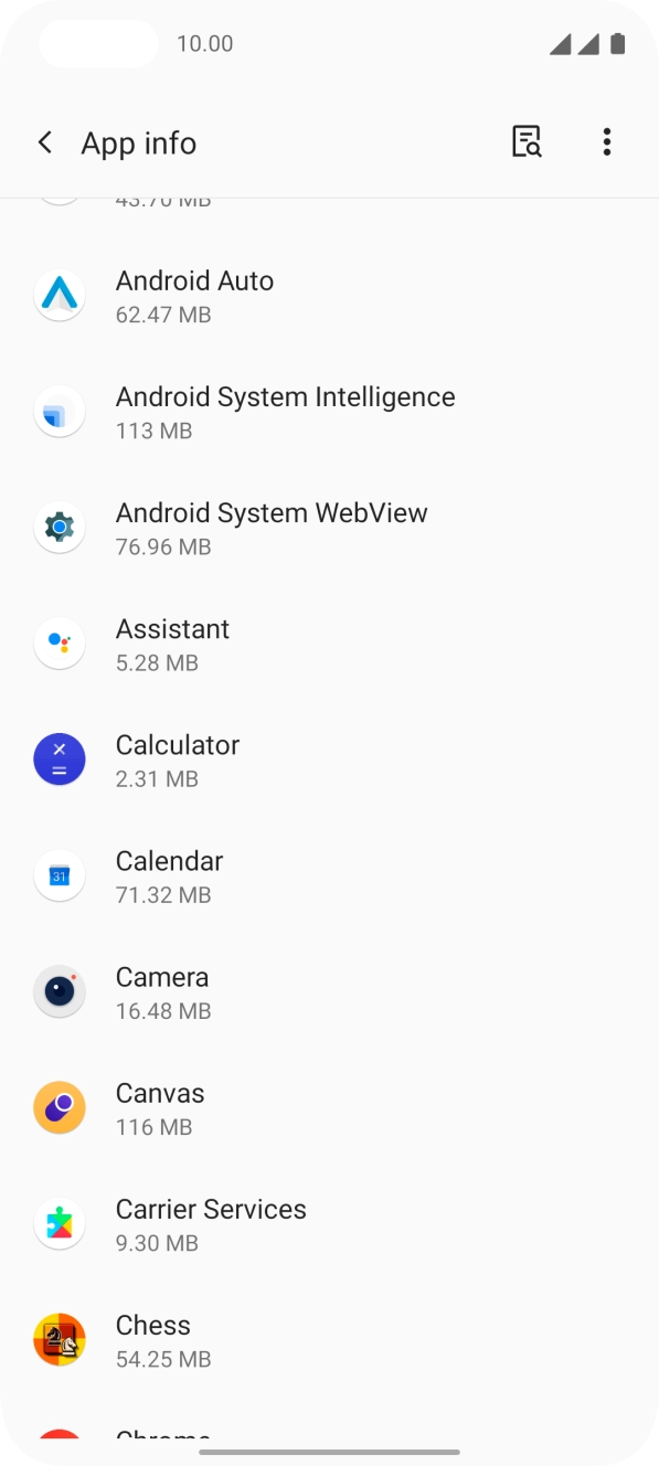 Press the required app.