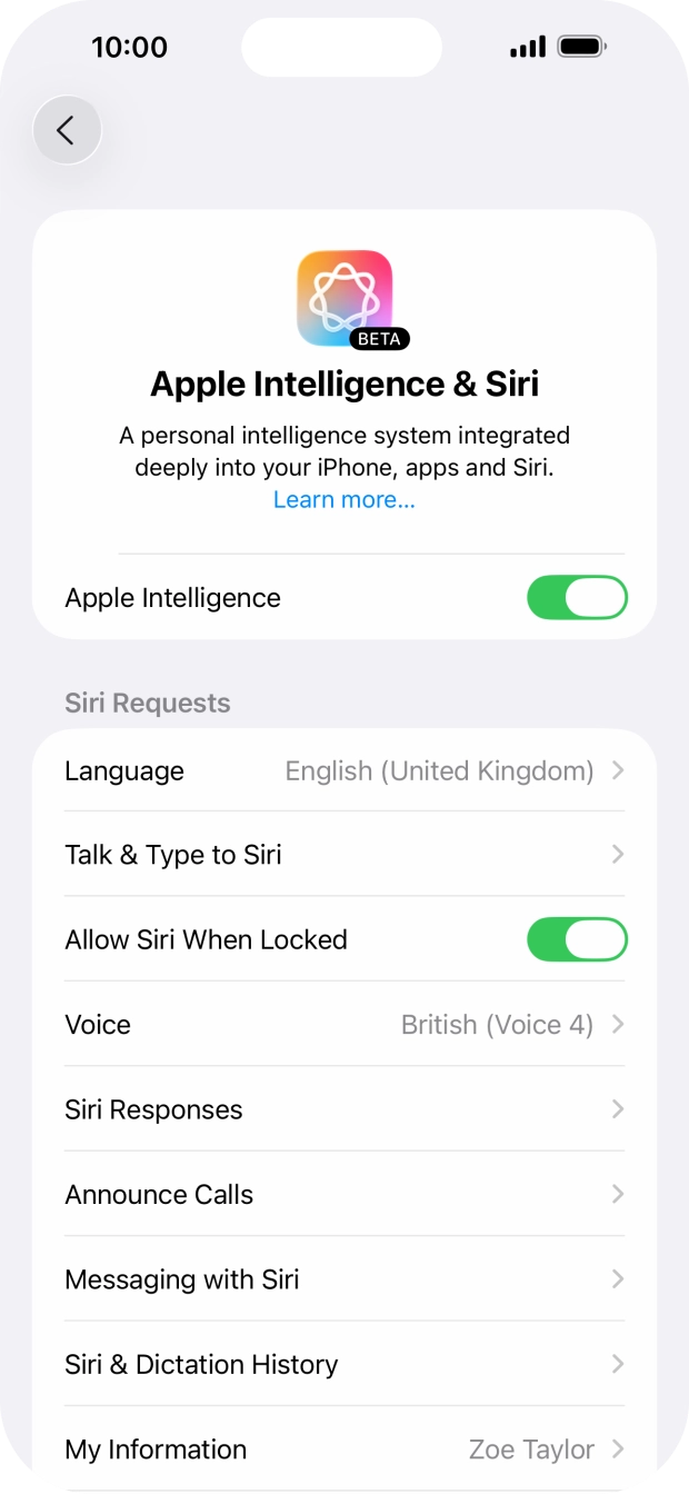 Press Talk & Type to Siri. Press Talk & Type to Siri.