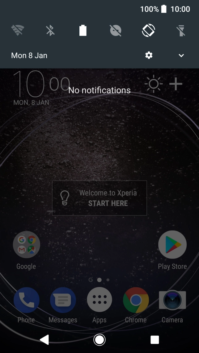 Press the settings icon.