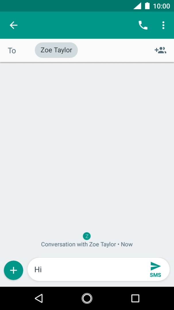 Press the send icon when you've finished your text message. Press the send icon when you've finished your text message.