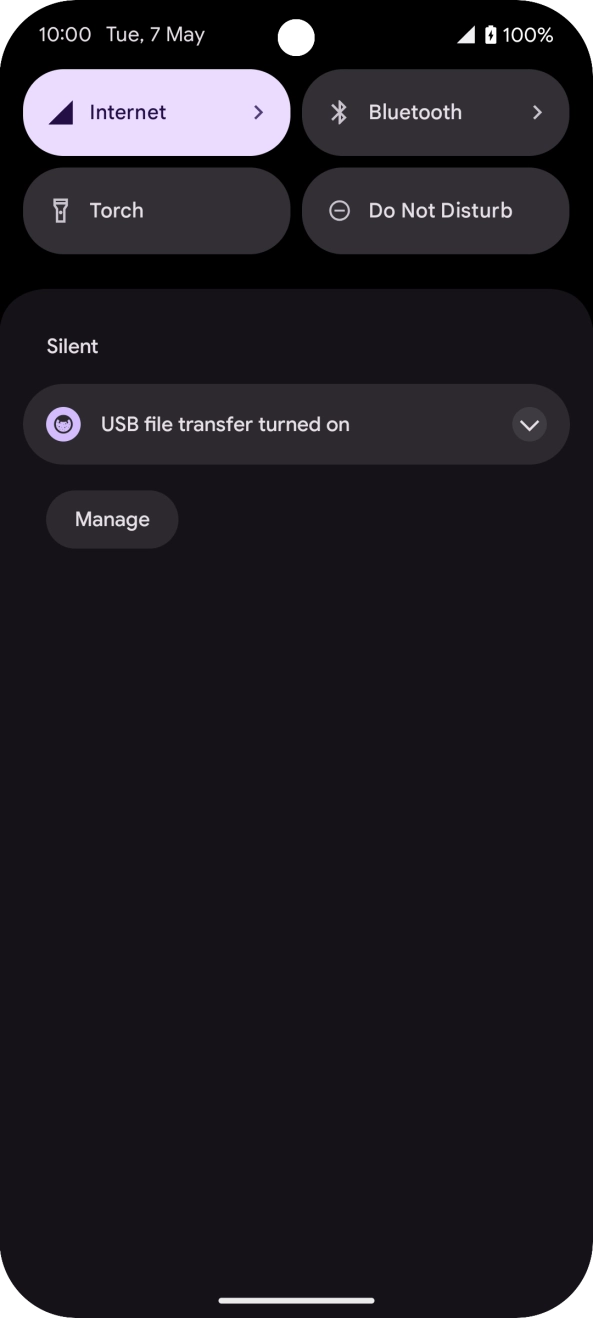 Press the drop down list. Press the drop down list.