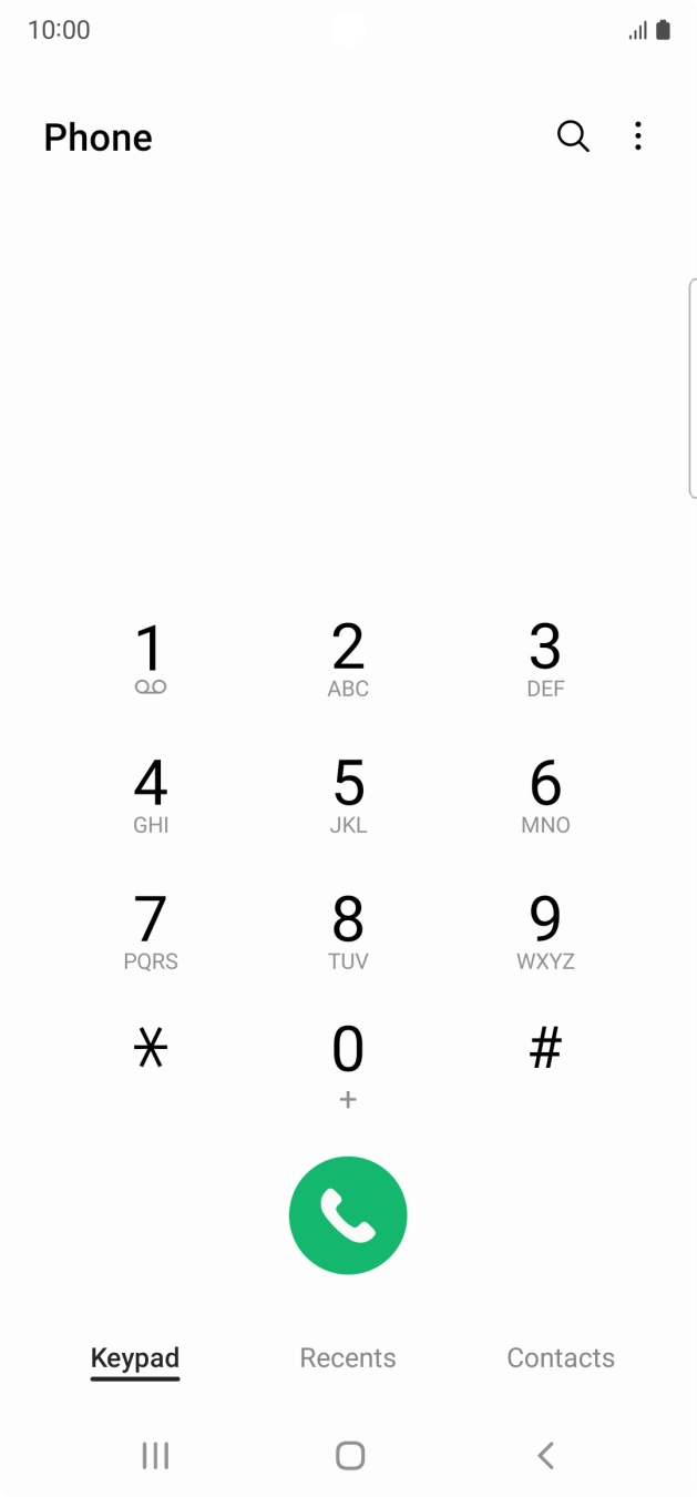 Press the menu icon.