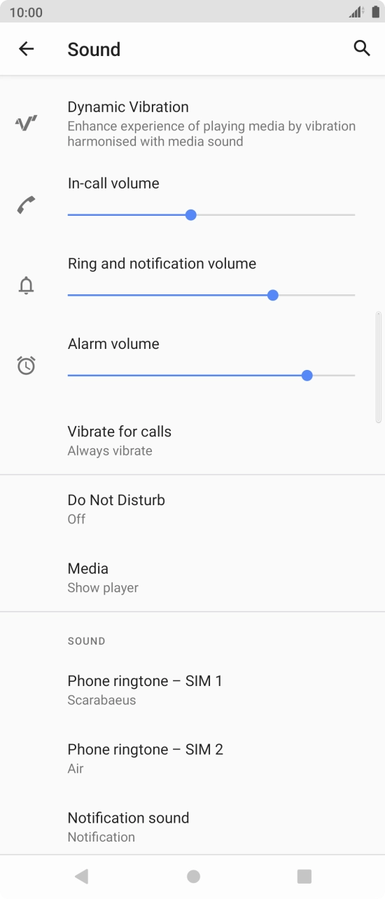 Press Phone ringtone - ‹SIM› .