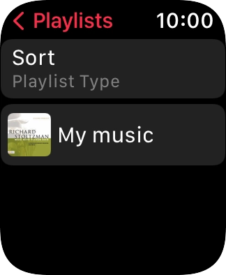 Press the required playlist. Press the required playlist.