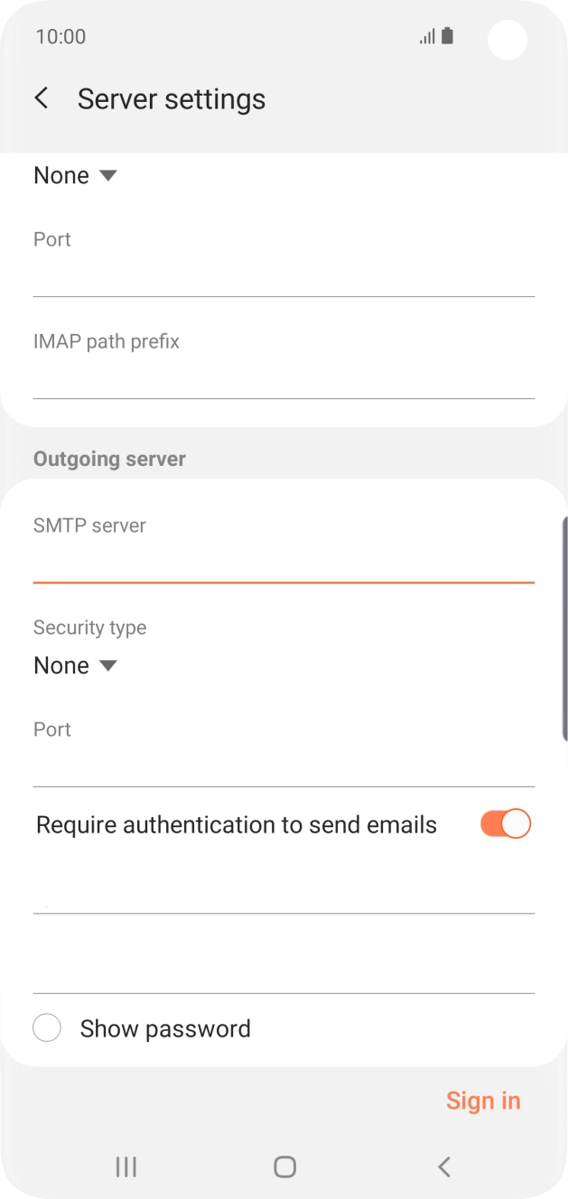 Press the drop down list below 'Security type'. Press the drop down list below 'Security type'.