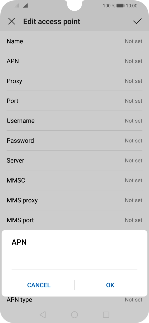 Key in mobile.o2.co.uk and press OK.