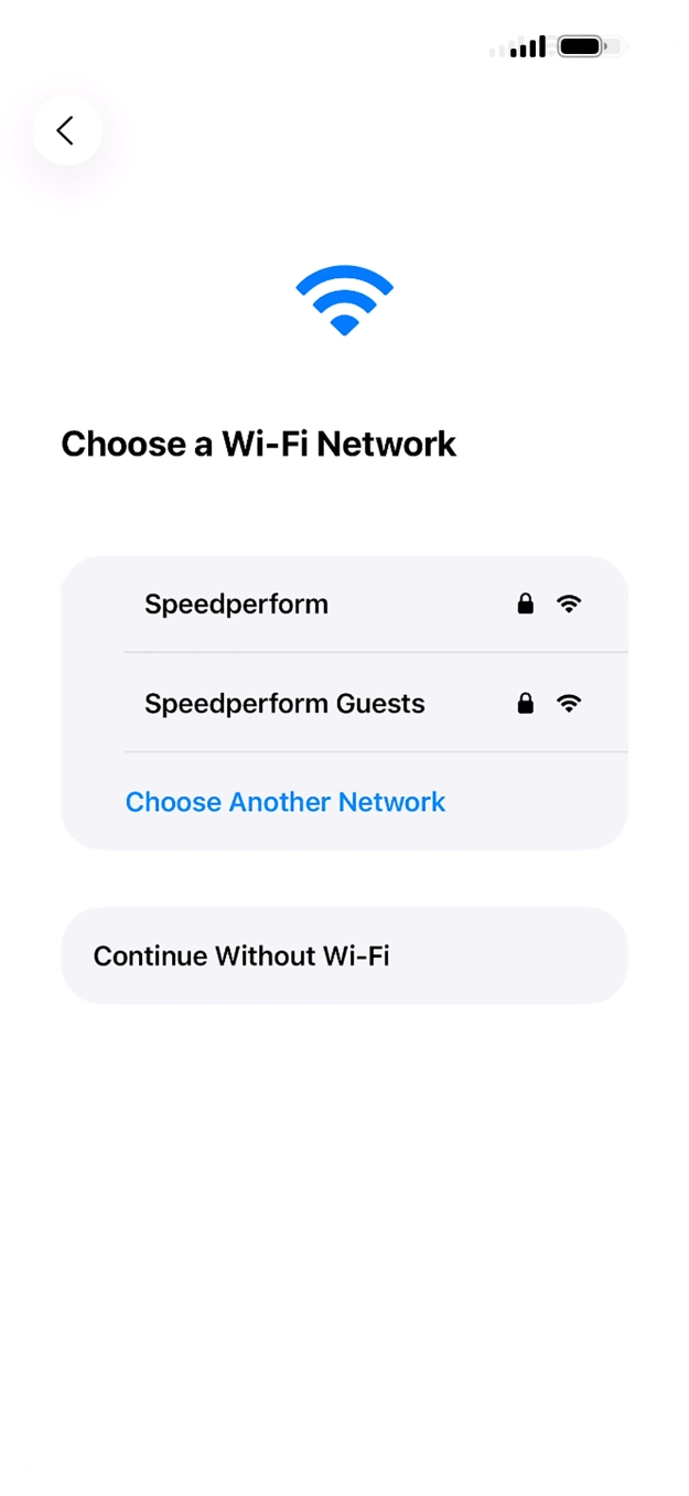 Press the required WiFi network. Press the required WiFi network.