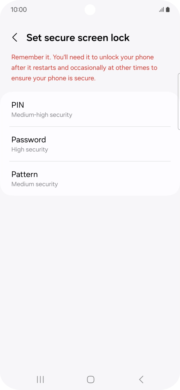 Press the required phone lock code and follow the instructions on the screen to create an additional phone lock code. Press the required phone lock code and follow the instructions on the screen to create an additional phone lock code.