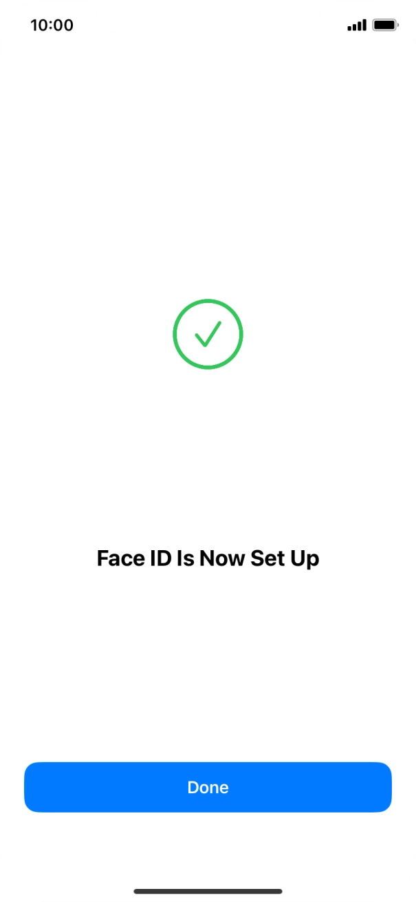 Press Done. If you haven't previously selected a phone lock code, key in a code of your own choice twice.