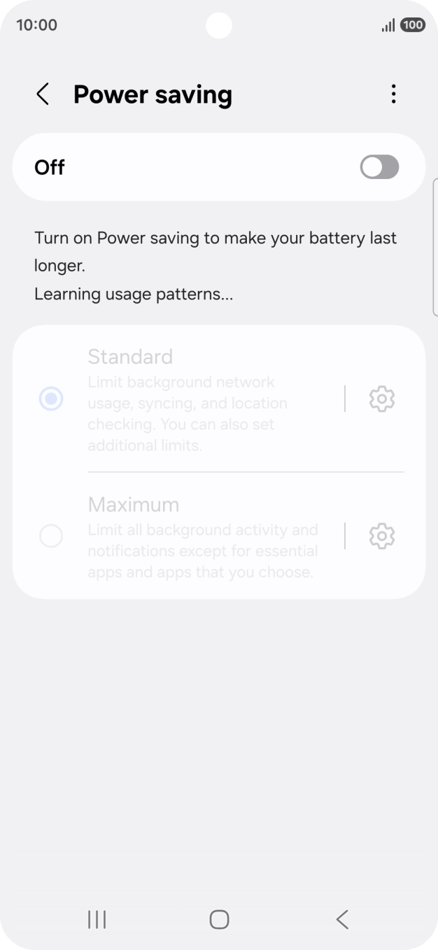Press the indicator below 'Power saving' to turn on the function. Press the indicator below 'Power saving' to turn on the function.