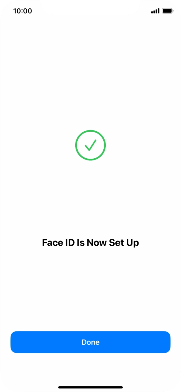Press Done. If you haven't previously selected a lock code, key in a code of your own choice twice.