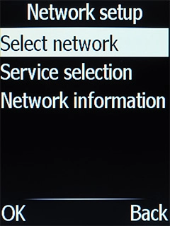 Select Select network. Select Select network.