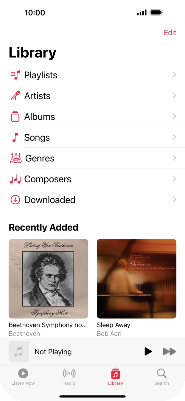 Press Playlists.