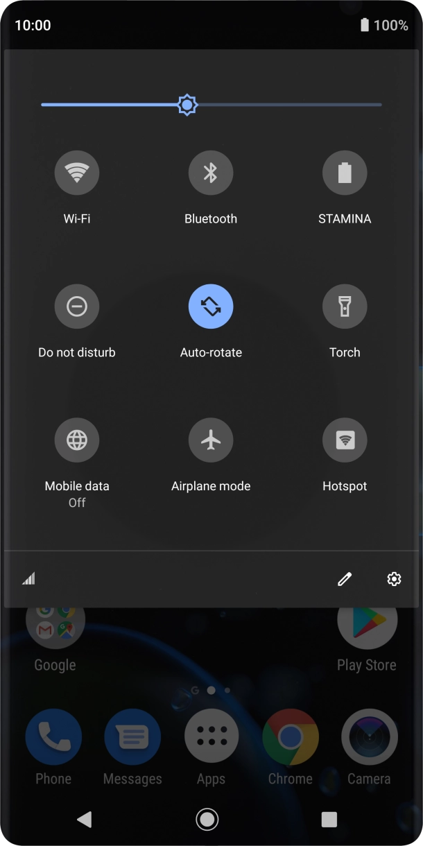 Press the settings icon.