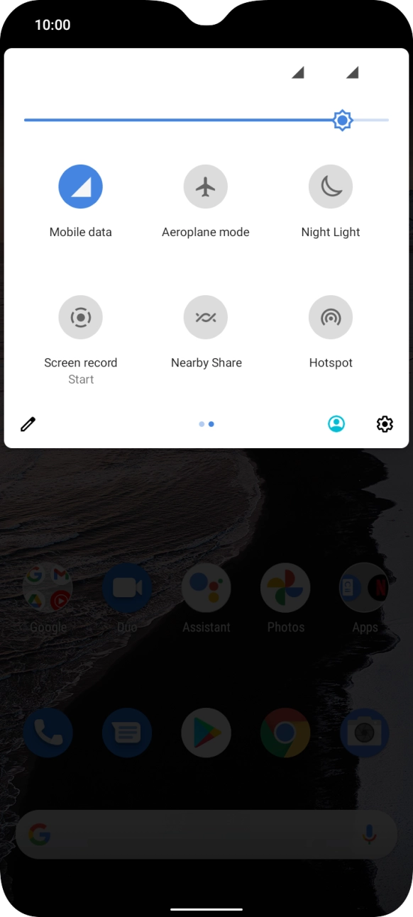 Press Mobile data to turn the function on or off. Press Mobile data to turn the function on or off.