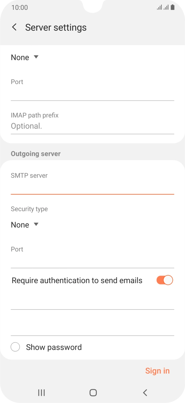 Press the drop down list below 'Security type'. Press the drop down list below 'Security type'.