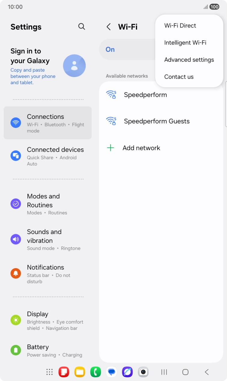 Press Intelligent Wi-Fi. Press Intelligent Wi-Fi.