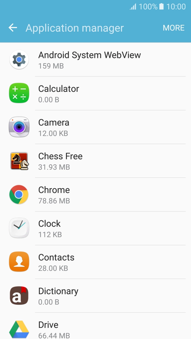 Press the required app. Press the required app.