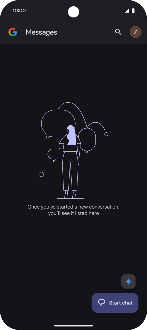 Slide your finger upwards starting from the bottom of the screen to return to the home screen.