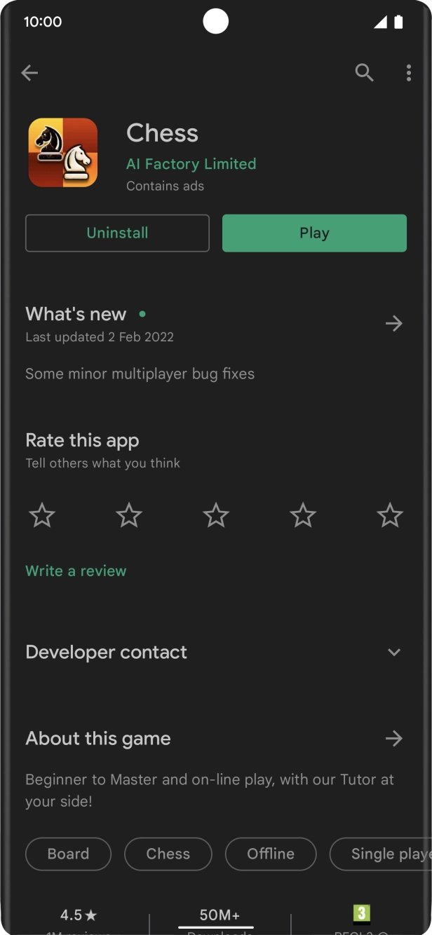 Press Uninstall.